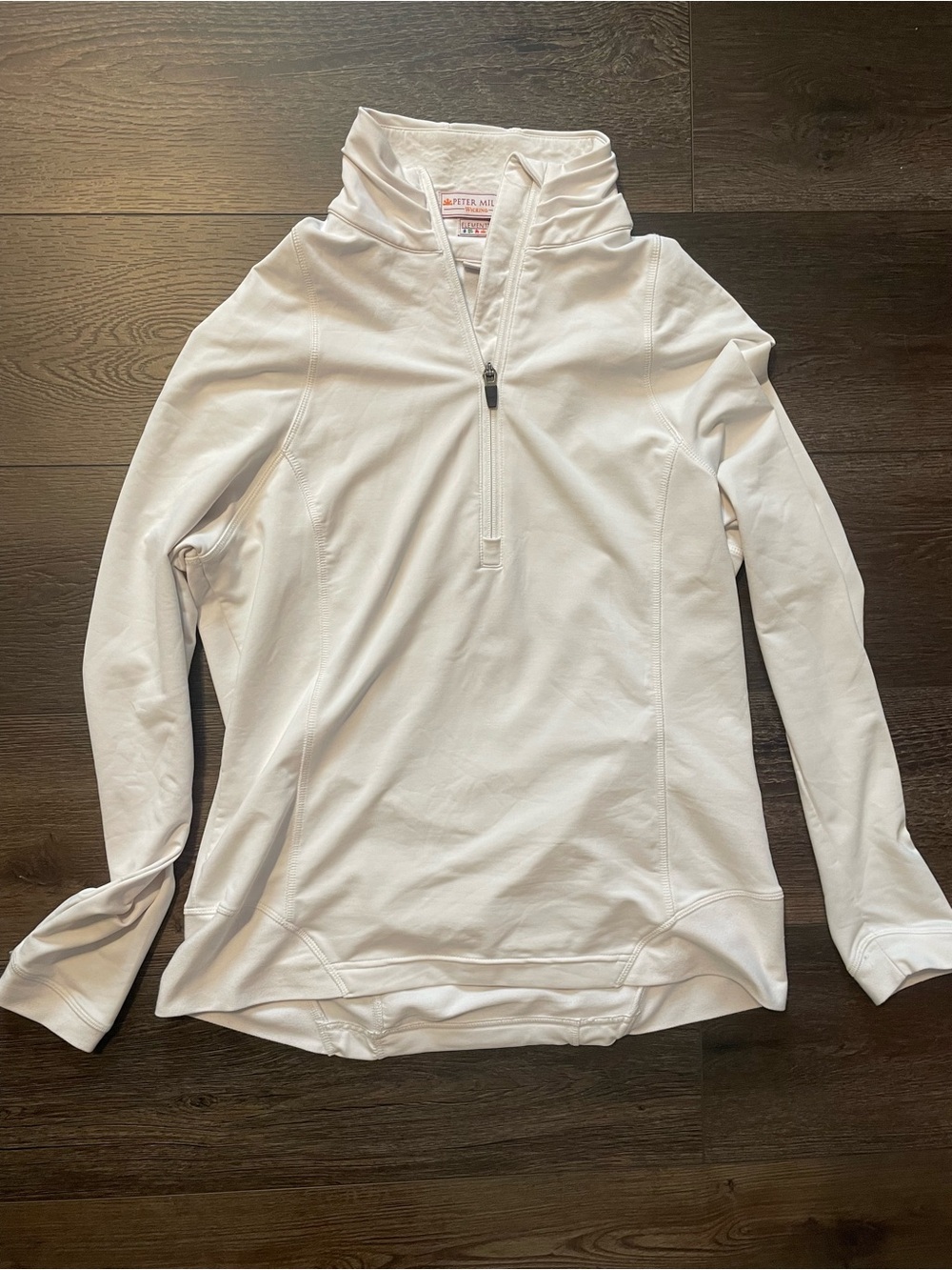 Peter Millar White Half-Zip Performance Pullover